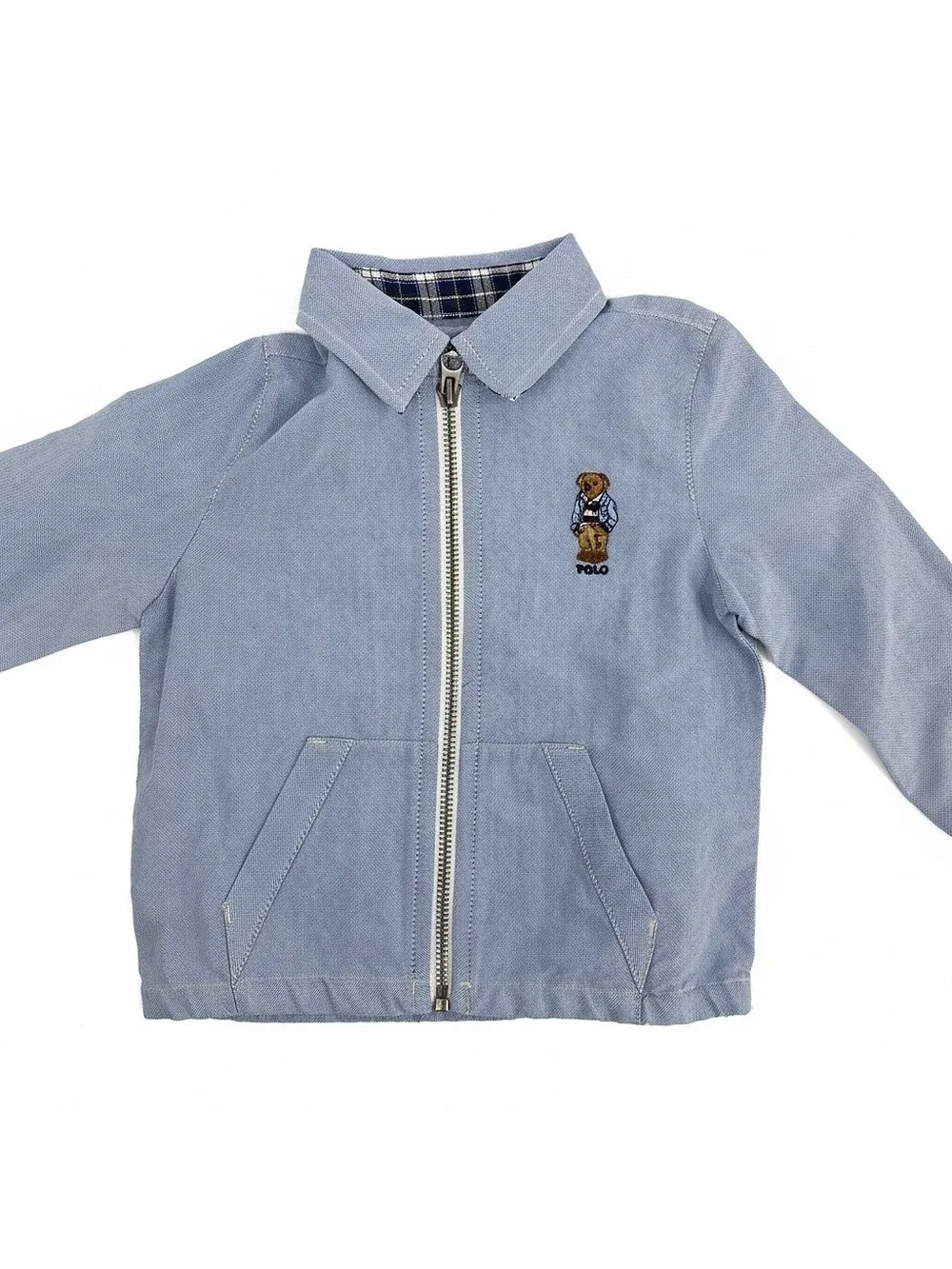 Ralph Lauren Kids Blue Jacket | Boys 18M Regular Synthetic Knit Jacket